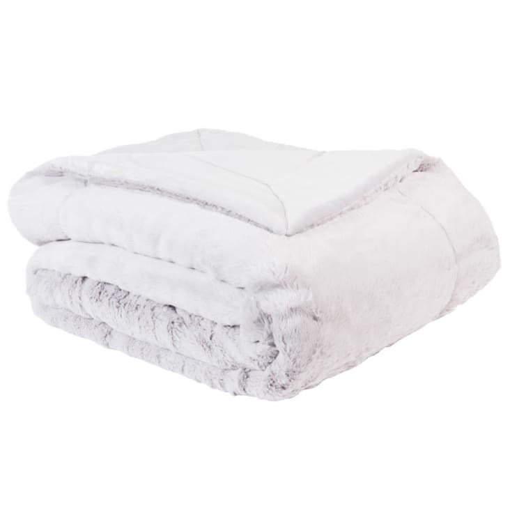 Maisons Du Monde Soho - Manta De Imitación A Piel Gris 150x180