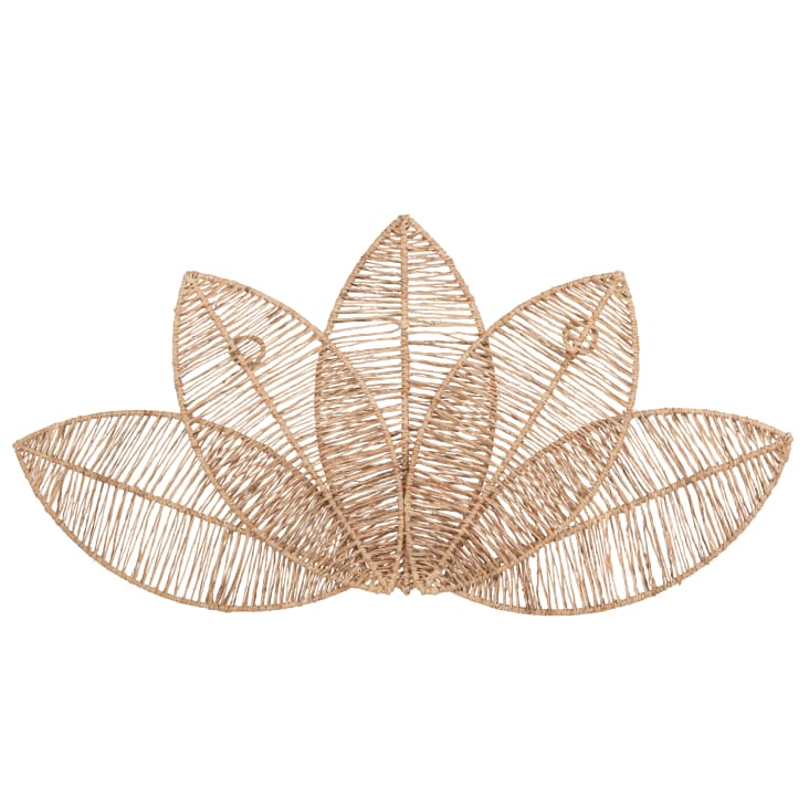 Maisons du Monde SOLEDAD - Decoración de pared con motivo vegetal de yute 69 x 36 cm