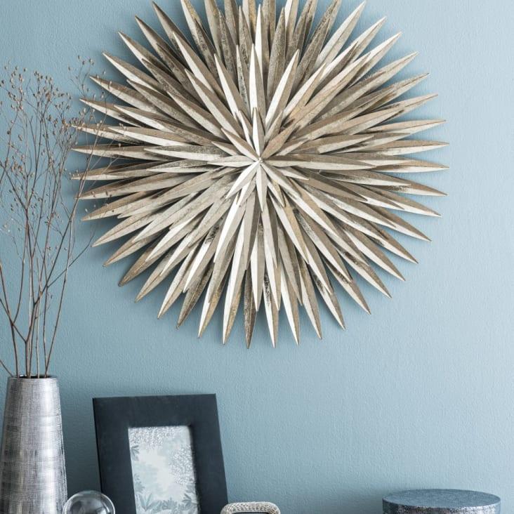 Maisons Du Monde SOLINI - Decoración De Pared De Metal Dorado 65x65