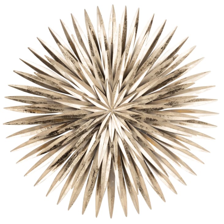 Maisons du Monde SOLINI - Decoración de pared de metal dorado 65x65