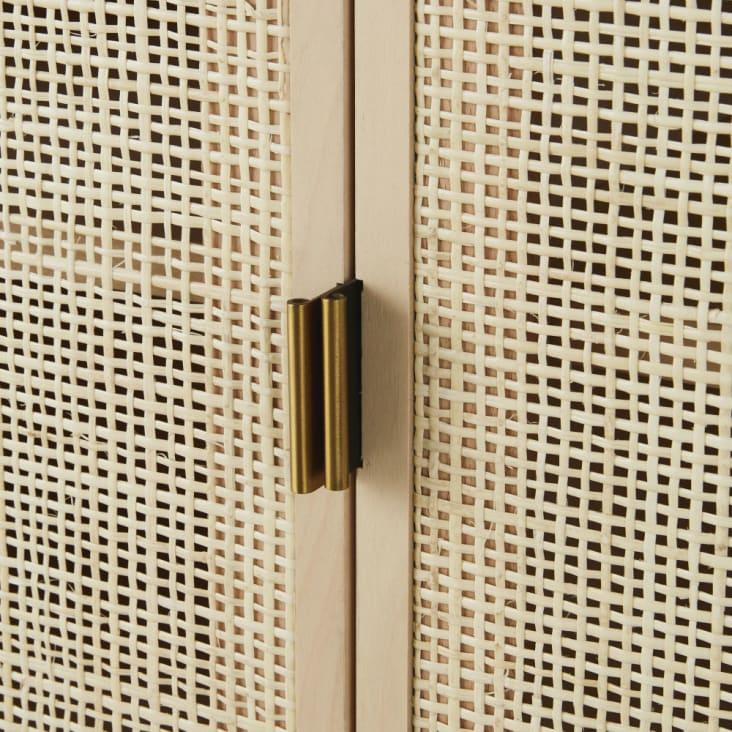 Maisons Du Monde Solstice - Aparador Con 3 Puertas De Rejilla De Mimbre