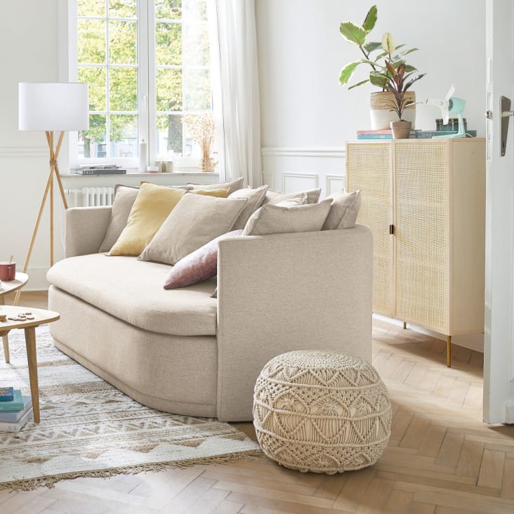 Maisons Du Monde Solstice - Armario De 2 Puertas De Enrejado De Mimbre