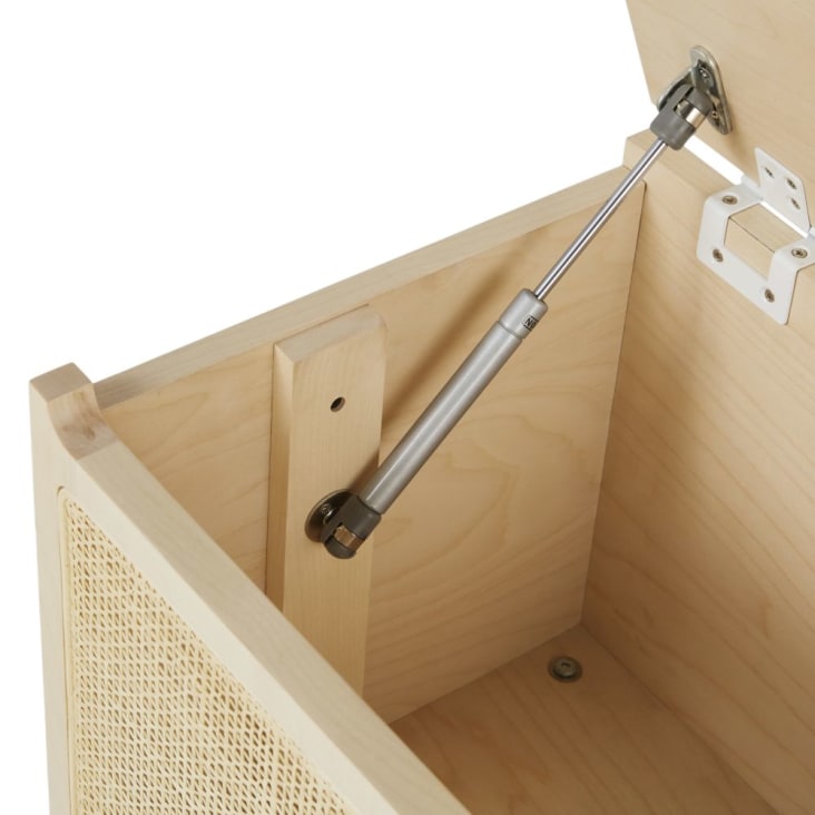 Maisons Du Monde Solstice - Baúl Beige Con Acabado De Rejilla De Mimbre