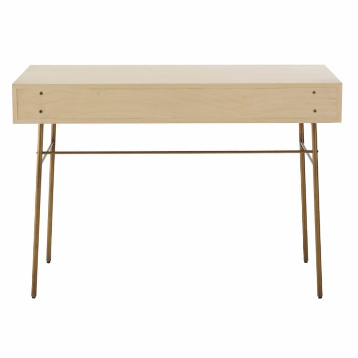 Maisons Du Monde Solstice - Escritorio Con 2 Cajones De Enrejado De Mimbre