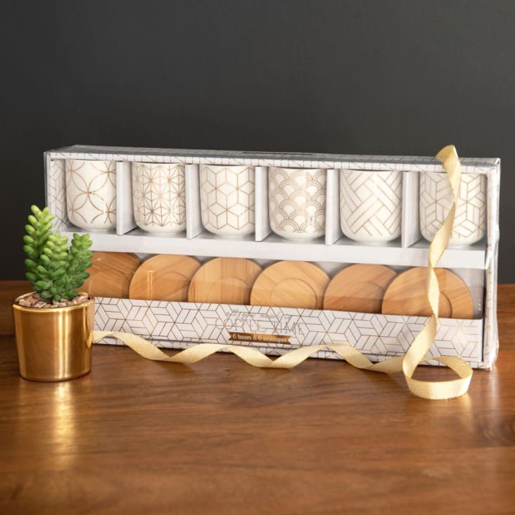 Maisons Du Monde Sonate - Juego De 6 Tazas Y Platillos De Porcelana