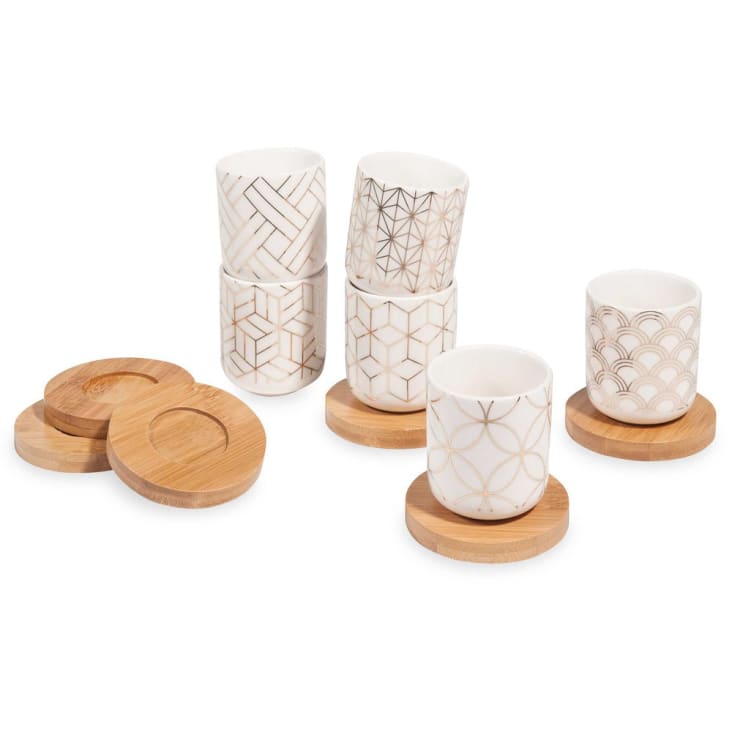 Maisons Du Monde Sonate - Juego De 6 Tazas Y Platillos De Porcelana