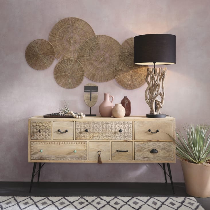 Maisons Du Monde SONORA - Decoración De Pared De Yute 132x79