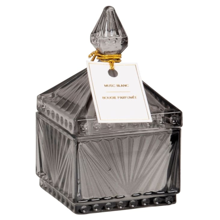 Maisons du Monde Sophy - Vela perfumada en tarro de cristal gris antracita