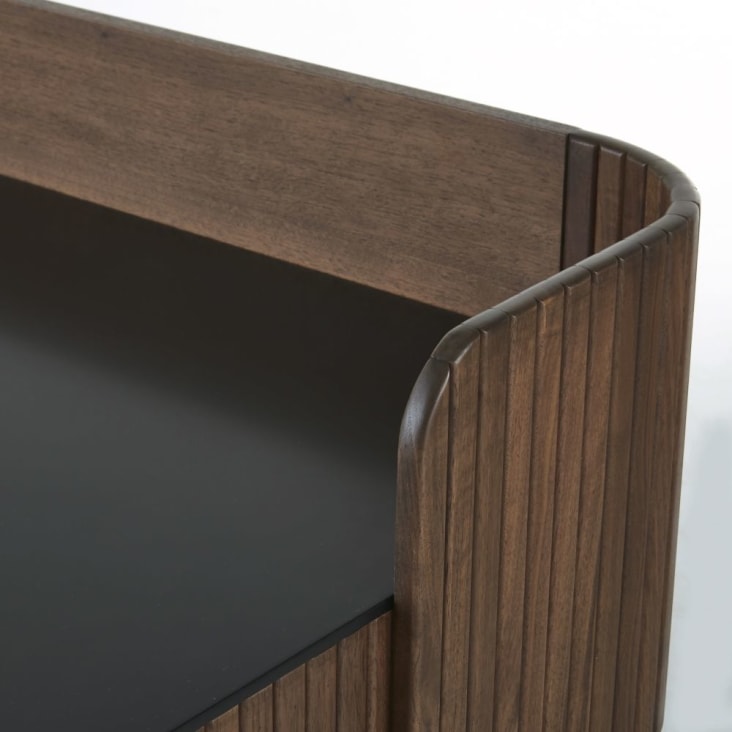 Maisons Du Monde Spiga - Escritorio Vintage Con 2 Cajones Y Patas De Metal Negro