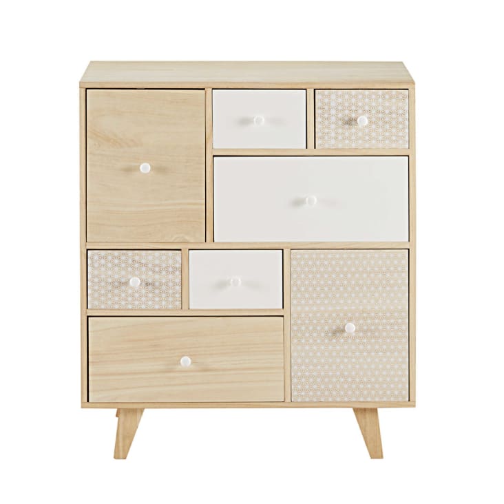 Maisons du Monde Spring - Cajonera con 8 cajones de paulonia