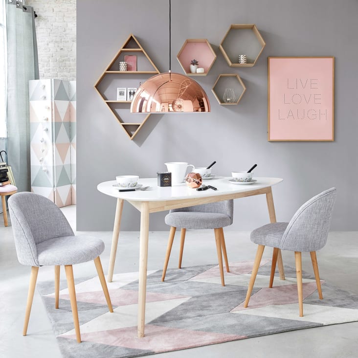 Maisons Du Monde Spring - Mesa De Comedor Escandinava Blanca 4/5 Personas L150