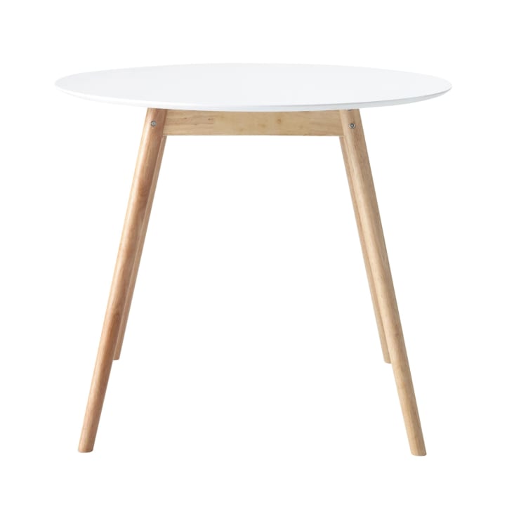 Maisons du Monde Spring - Mesa de comedor redonda blanca 4 personas D.90