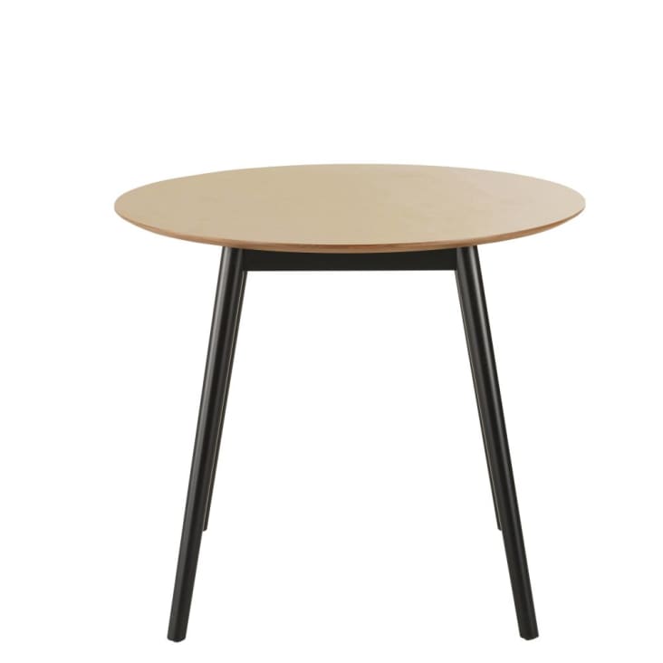 Maisons du Monde Spring - Mesa de comedor redonda y bicolor para 4 personas 90 cm de diámetro