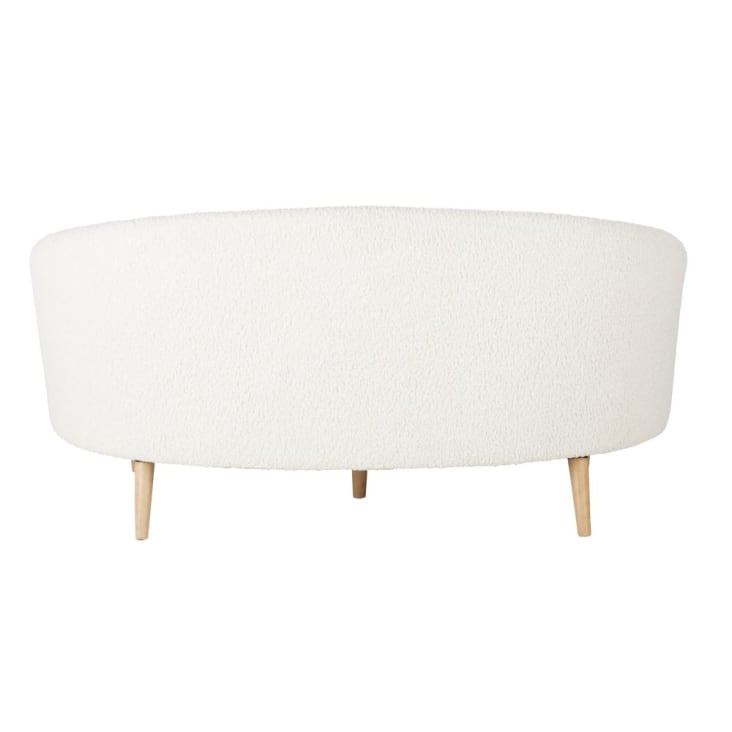 Maisons Du Monde Spy - Sofá De 2/3 Plazas De Rizo Blanco