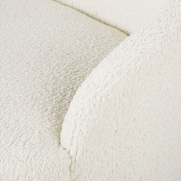 Maisons Du Monde Spy - Sofá De 2/3 Plazas De Rizo Blanco