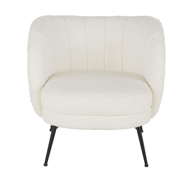 Maisons Du Monde Squash - Sillón De Tela Color Crudo Efecto Lana Rizada