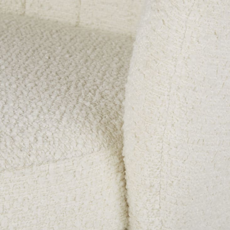 Maisons Du Monde Squash - Sillón De Tela Color Crudo Efecto Lana Rizada