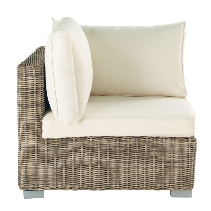 Maisons du Monde St Raphaël - Esquina de sofá de jardín de resina trenzada