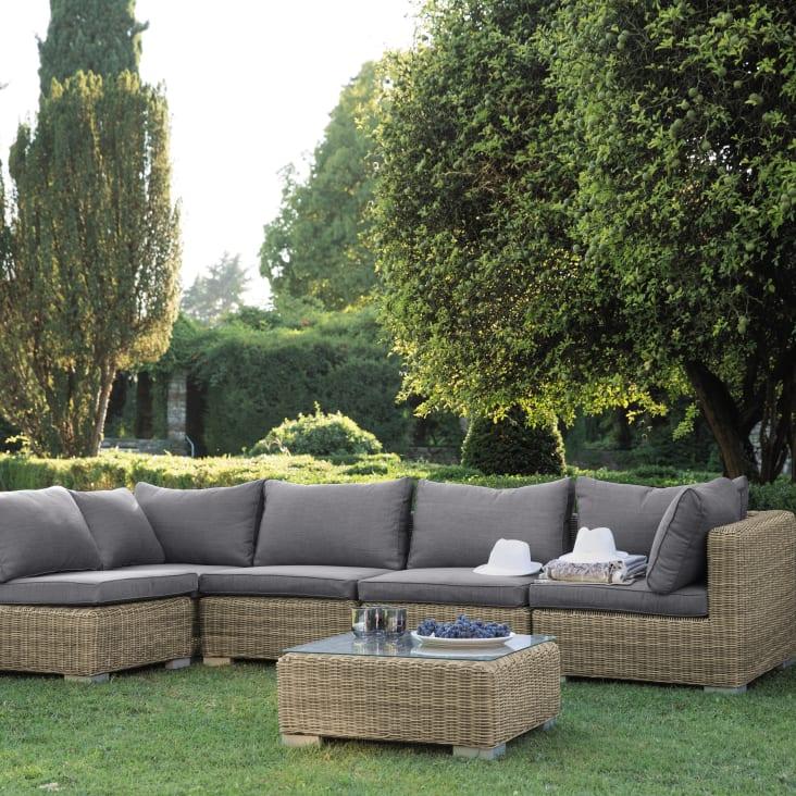 Maisons Du Monde St Raphaël - Puf De Jardín De Resina Trenzada Reciclada