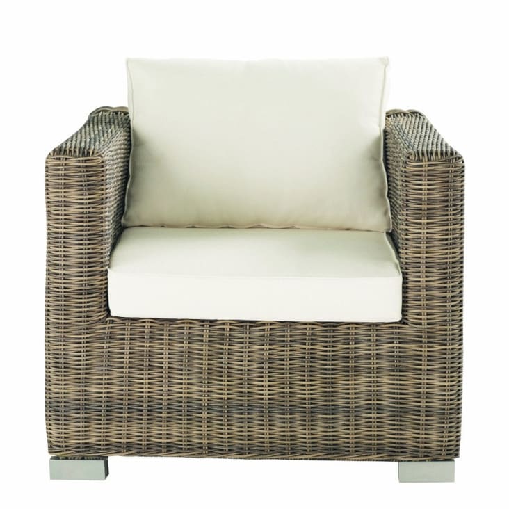 Maisons du Monde St Raphaël - Sillón de jardín de resina trenzada