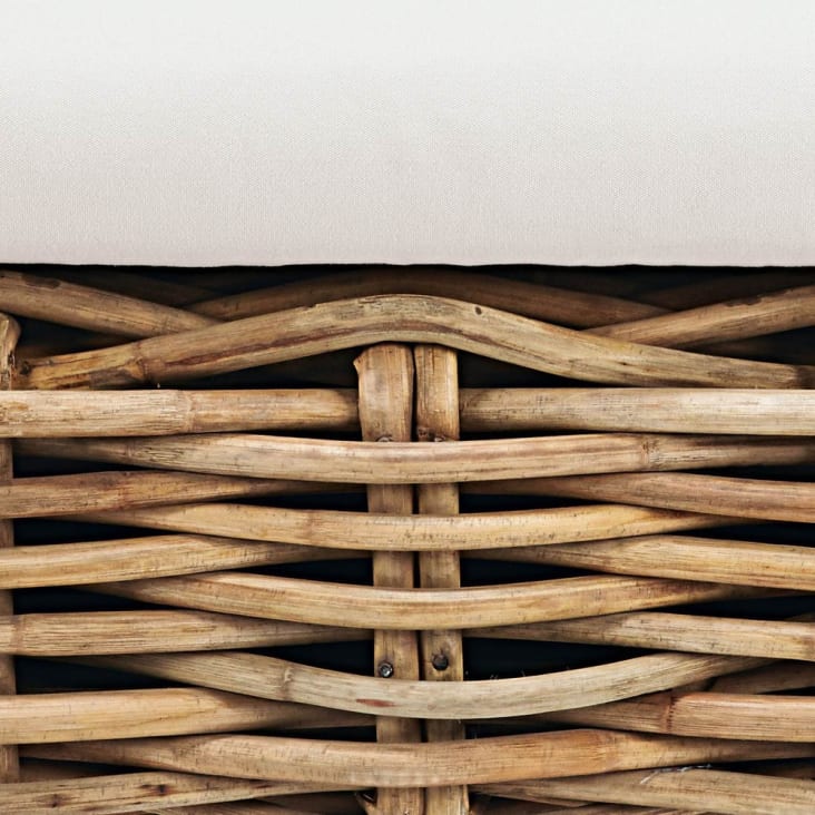 Maisons Du Monde St Tropez - Módulo De Jardín De Mimbre Y Cojines Crudo