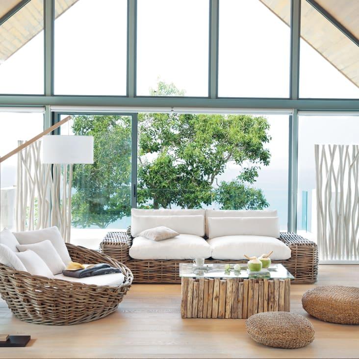 Maisons Du Monde St Tropez - Sofá De 1/2 Plazas De Ratán