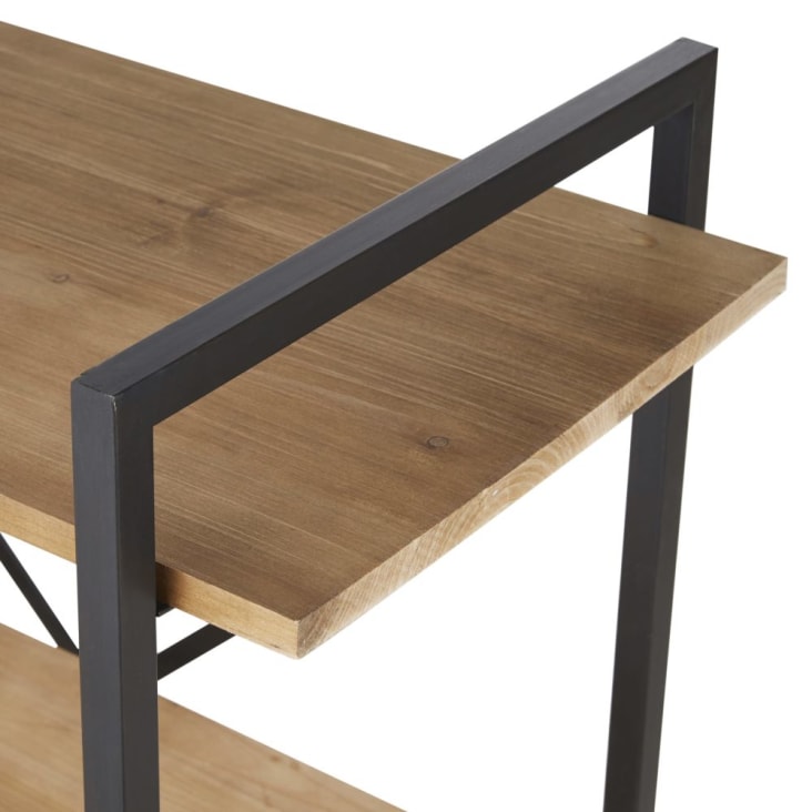 Maisons Du Monde Staten - Estantería Industrial En Abeto Macizo Y Metal Negro