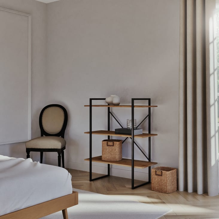 Maisons Du Monde Staten - Estantería Industrial En Abeto Macizo Y Metal Negro