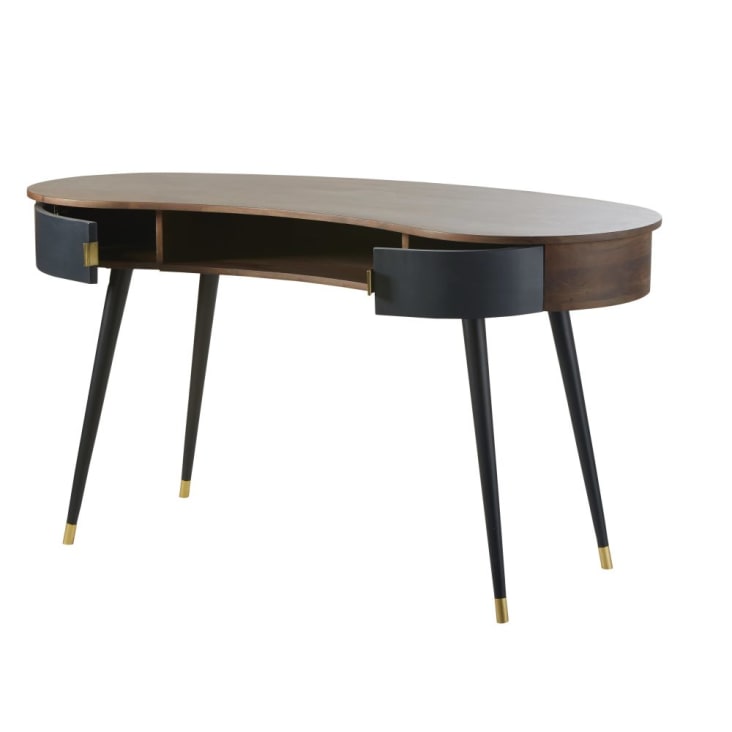 Maisons Du Monde Sterling - Escritorio Vintage Con 2 Cajones Negro