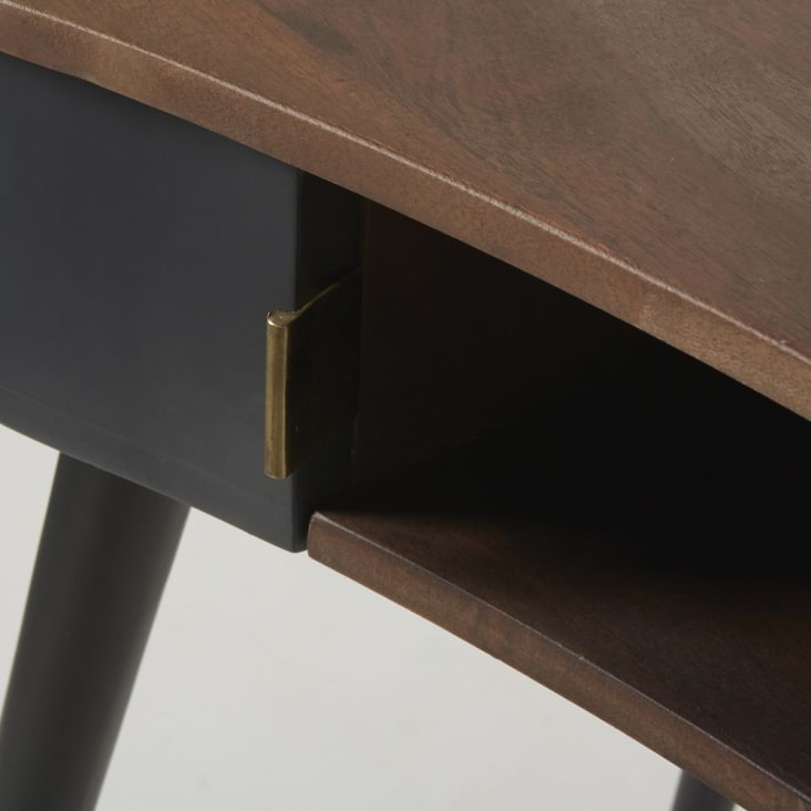 Maisons Du Monde Sterling - Escritorio Vintage Con 2 Cajones Negro