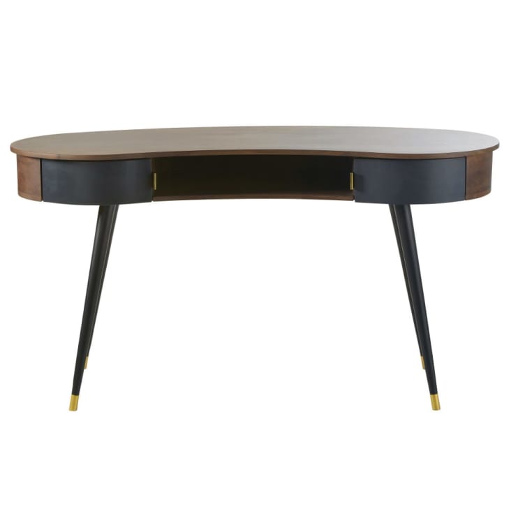 Maisons du Monde Sterling - Escritorio vintage con 2 cajones negro