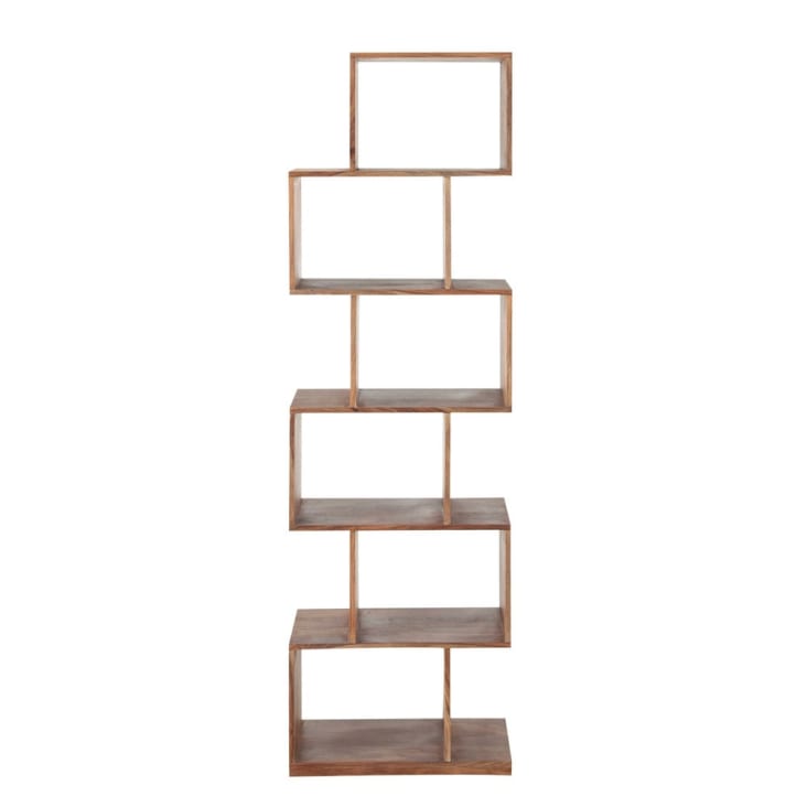 Maisons du Monde Stockholm - Estantería desigual 6 compartimentos de madera de sheesham