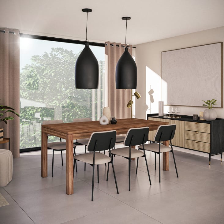 Maisons Du Monde Stockholm - Mesa De Comedor De Madera De Maciza De Sheesham L.180