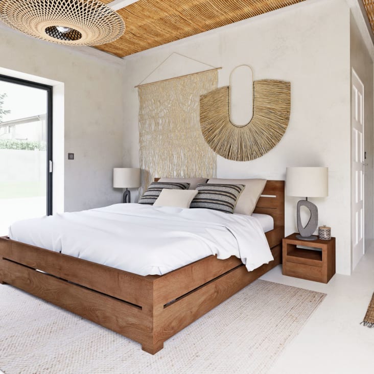 Maisons Du Monde Stockholm - Mesita De Noche Con Cajón De Madera Maciza De Sheesham