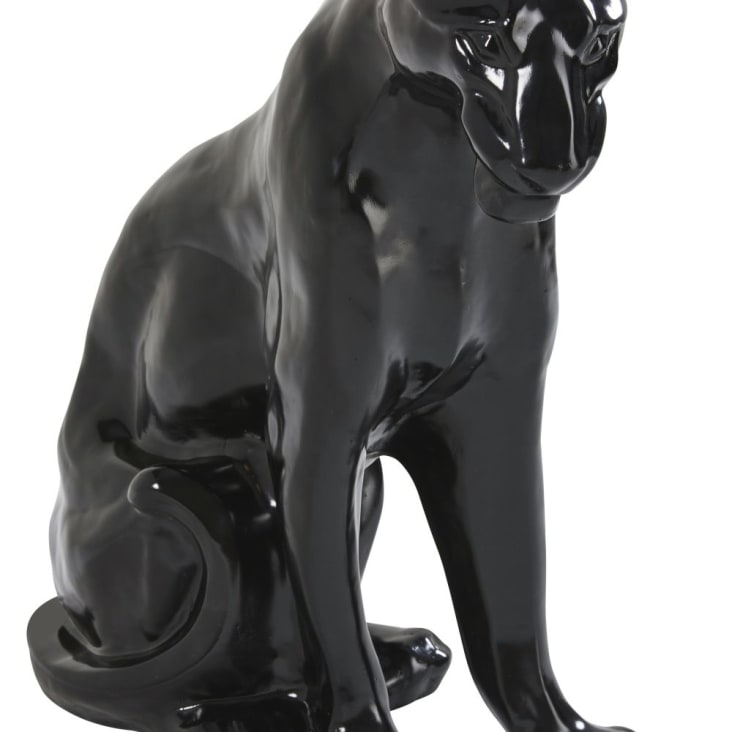 Maisons Du Monde SUMATRA - Figura De Pantera Negra Brillante Alt.70