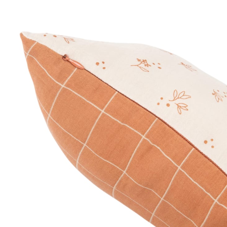 Maisons Du Monde Suzan - Cojín De Algodón Orgánico Con Estampado Tricolor 25x40