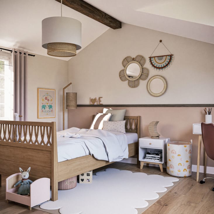 Maisons Du Monde Suzan - Cojín De Algodón Orgánico Con Estampado Tricolor 25x40