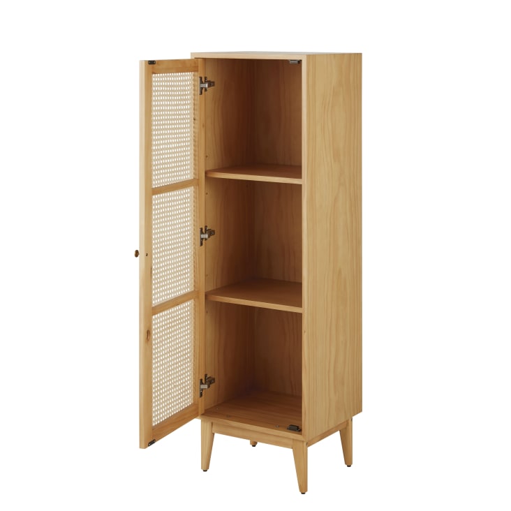 Maisons Du Monde Suzelle - Cajonera Con 1 Puerta De Ratán Trenzado