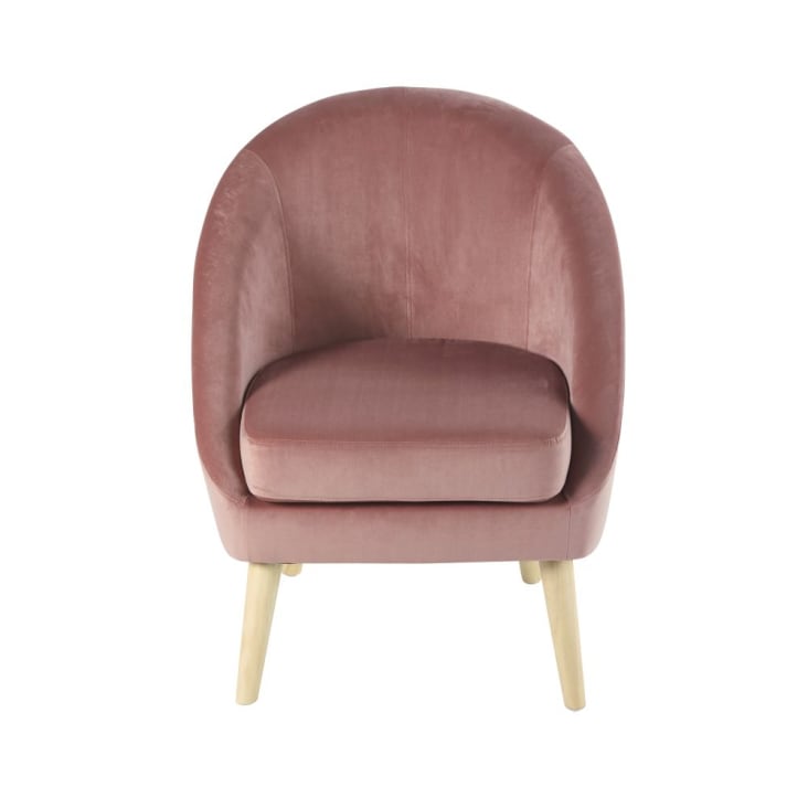Maisons Du Monde Suzie - Sillón De Terciopelo Rosa Oscuro