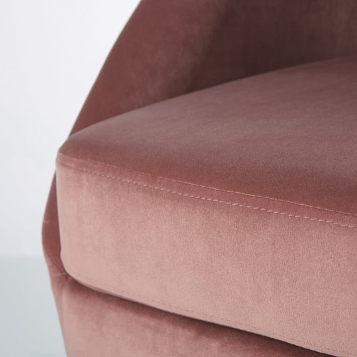 Maisons Du Monde Suzie - Sillón De Terciopelo Rosa Oscuro