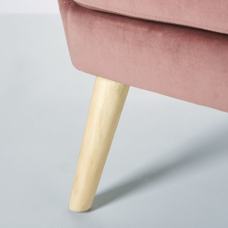 Maisons Du Monde Suzie - Sillón De Terciopelo Rosa Oscuro