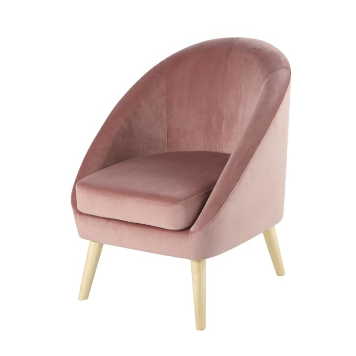 Maisons du Monde Suzie - Sillón de terciopelo rosa oscuro
