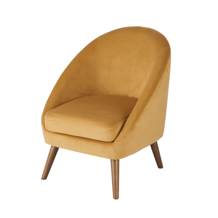 Maisons du Monde Suzie - Sillón vintage de terciopelo ocre