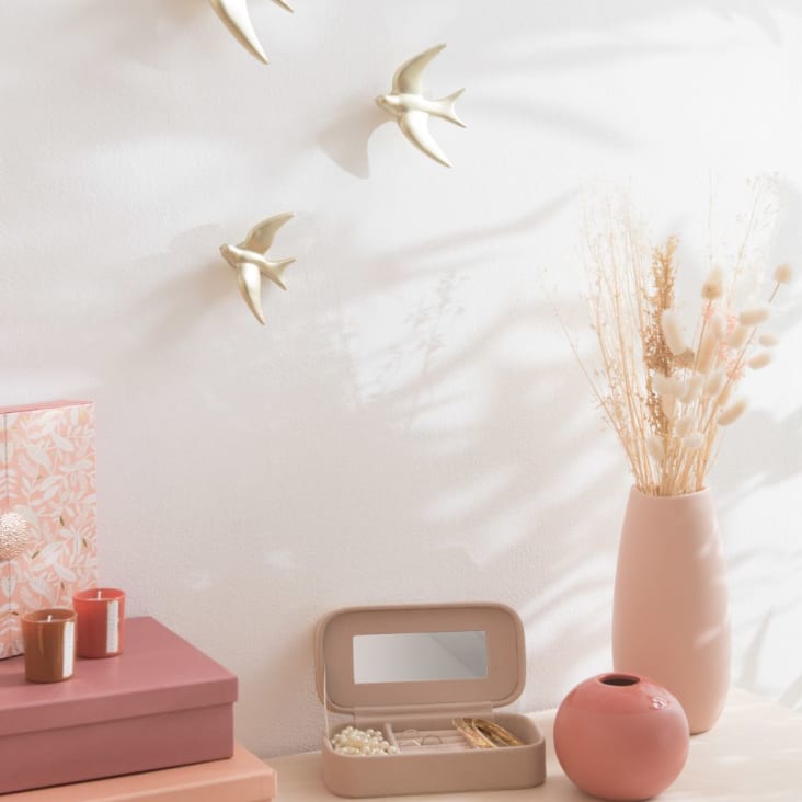 Maisons Du Monde SWALLOW - Decoración De Pared Con 3 Pájaros Dorados