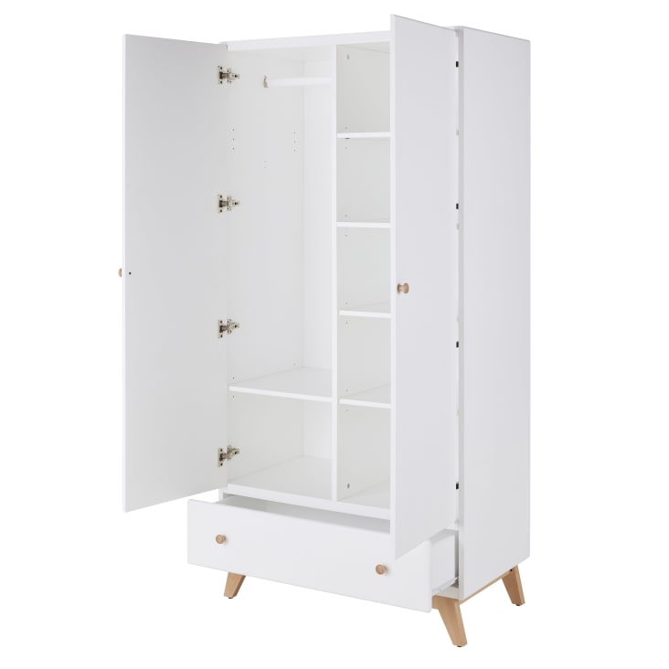 Maisons Du Monde Sweet - Armario De 2 Puertas Y 1 Cajón Blanco