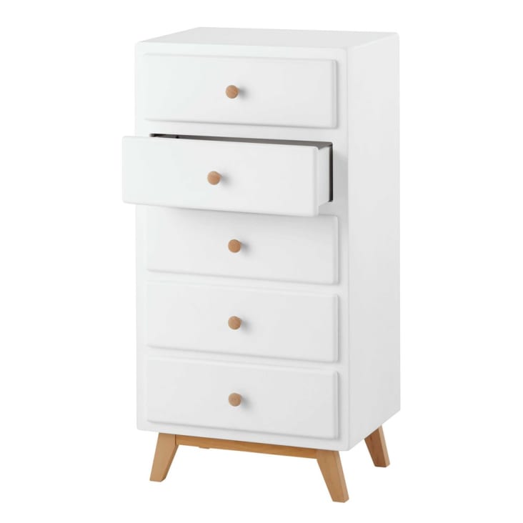 Maisons Du Monde Sweet - Chifonier Vintage Blanco Con 5 Cajones