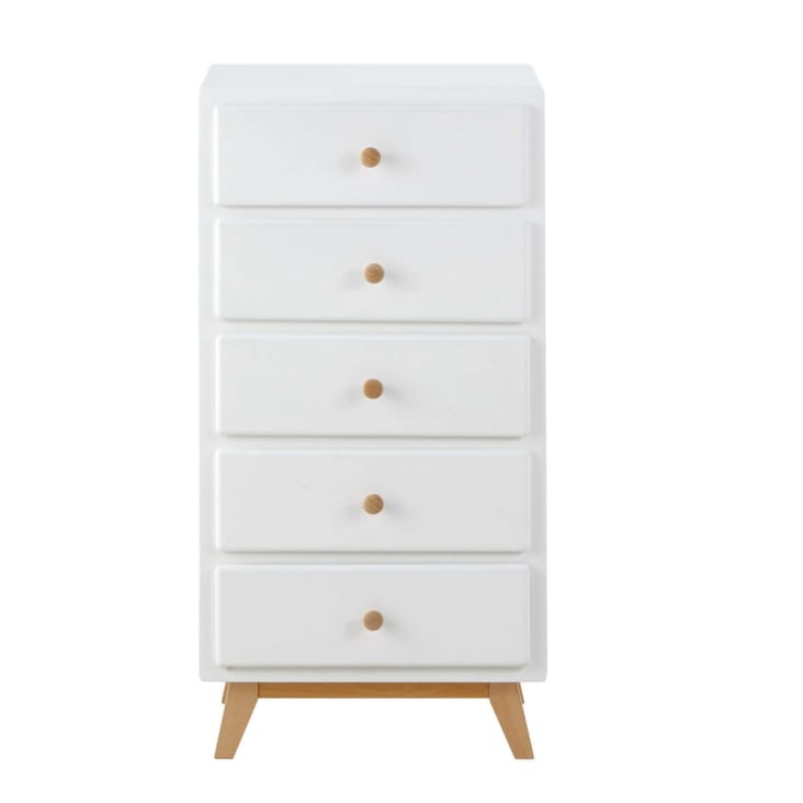 Maisons du Monde Sweet - Chifonier vintage blanco con 5 cajones