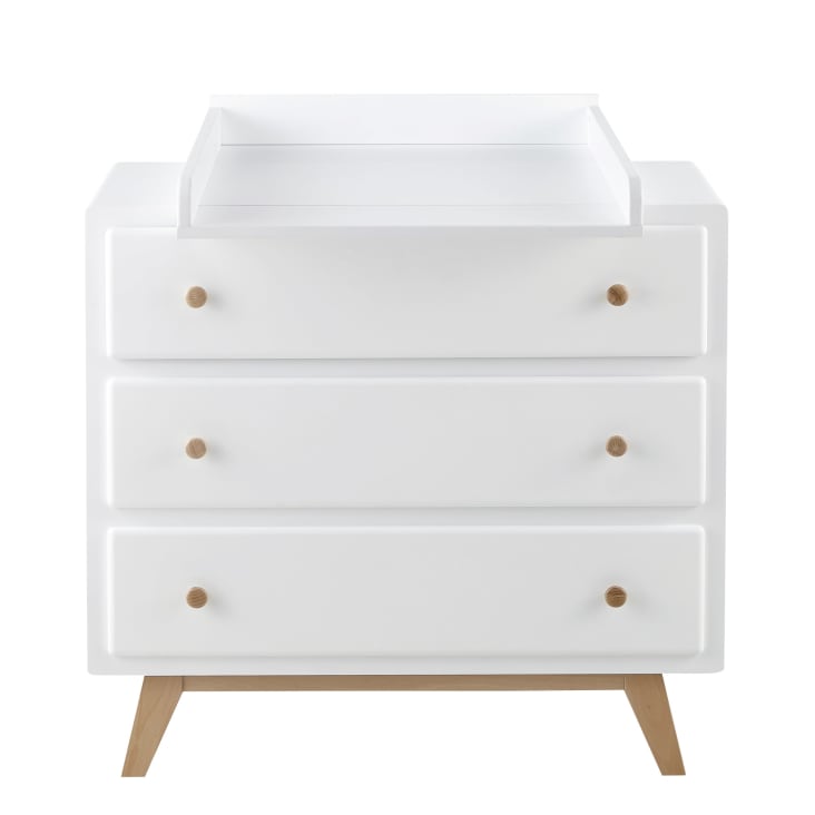 Maisons Du Monde Sweet - Cómoda Blanca De 3 Cajones Compatible Con Cambiador