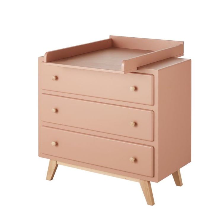 Maisons Du Monde Sweet - Cómoda Terracota Compatible Con Cambiador Con Tres Cajones
