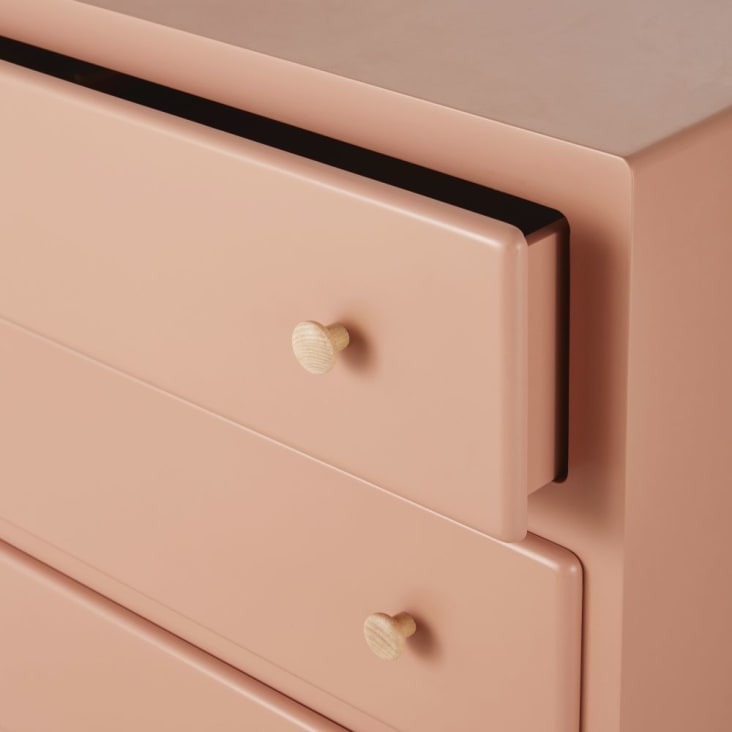 Maisons Du Monde Sweet - Cómoda Terracota Compatible Con Cambiador Con Tres Cajones